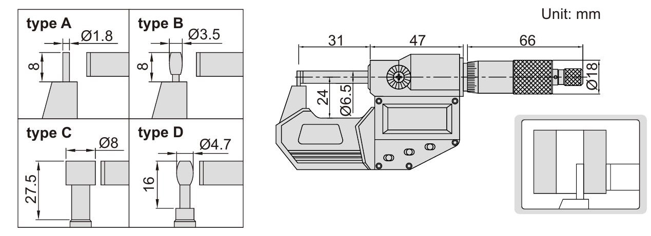 Цифровой микрометр INSIZE 3561